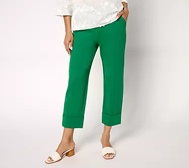 Isaac Mizrahi Live! Tall Sublime Stretch Ponte Crop Pants
