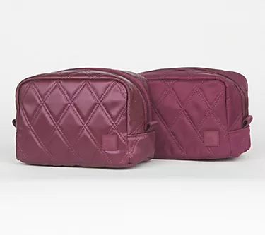 IHKWIP Set of 2 Quilted Cosmetic Cases