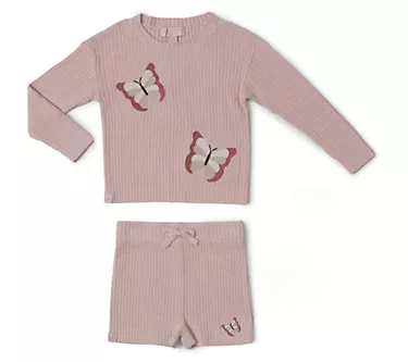 Barefoot Dreams CozyChic Ultra Lite Toddler Butterfly Set