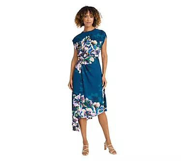 Maggy London Floral Placement Print Dress