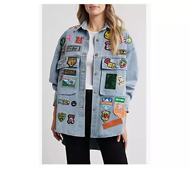 NIKKI LUND Thora Patch Denim Jacket