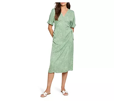 NIC+ZOE Swirling Sands Wren Wrap Dress