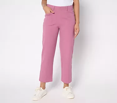 AnyBody Tall All-Stretch Twill Straight Leg Ankle Pants