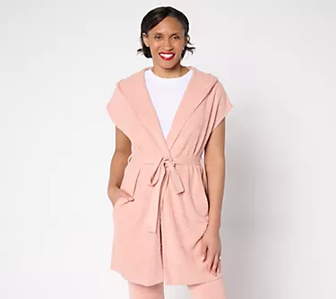 Barefoot Dreams CozyChic Lite Long Vest With Tie