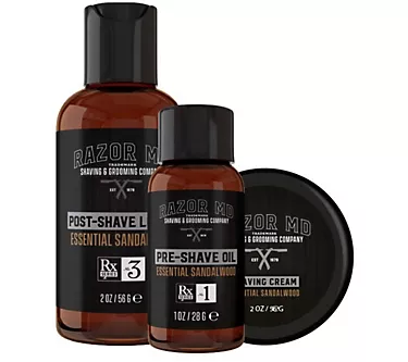 RAZOR MD Essential Sandalwood Travel 3-Piece Set