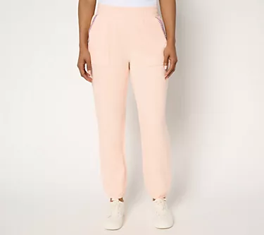 Denim & Co. Active Regular French Terry Jogger w/ Whip Stitch Detail