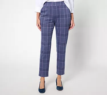 Denim & Co. Signature Regular Knit Jacquard Ankle Pant