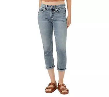 Silver Jeans Co. Women's Suki Mid Rise Capri _CVS252 1 136312-silver-jeans-co-women-s-suki-mid-rise-capri-cvs252-1.webp