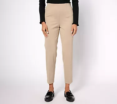 Isaac Mizrahi Live! Tall Crepe Ponte Slim Ankle Pants