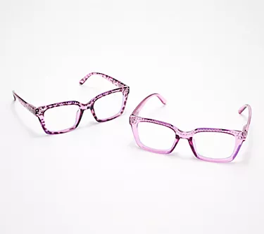 Diamonique x Kathy Levine Set of 2 Readers 3.0-3.5, Purple
