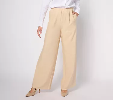 Studio Park x Amy Stran Petite Wide-Leg Pleated Pant
