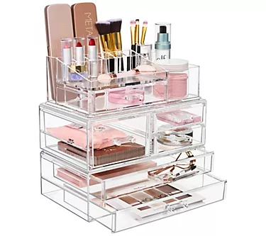Sorbus Makeup and Jewelry 6-Drawer Storage Display Case Sets