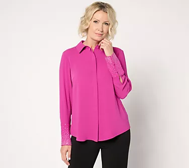 Joan Rivers Red Carpet Crystal Button Front Long Sleeve Blouse 1 140287-joan-rivers-red-carpet-crystal-button-front-long-sleeve-blouse-1.webp