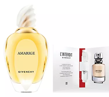 Givenchy 1.7oz Amarige EDT w/ L'Interdit Trial EDP