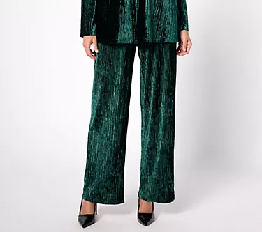 Dennis Basso Petite Velvet Pull on Pants