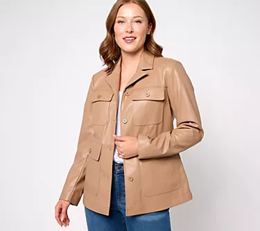 Studio Park x Courtney Khondabi Faux Leather Jacket