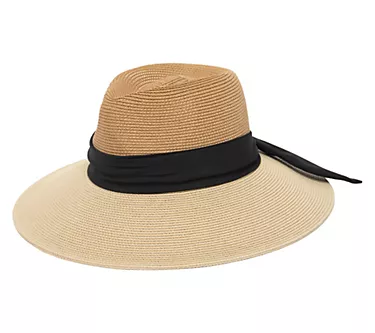 San Diego Hat Co.  Paola Two-Tone Ultrabraid Fedora w/ Band