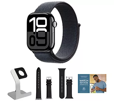 Apple Watch Series 10 46mm Sport Loop GPS Smartwatch w/ Accessories