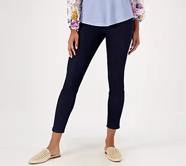 Susan Graver Regular High Waist Pull On Skinny Jean