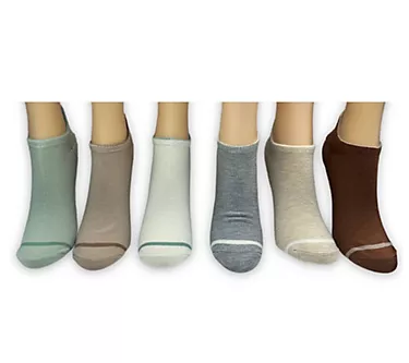 Brookstone Ladies' Set of 6 No-Show Socks