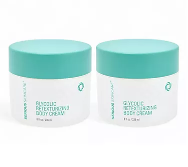 SERIOUS SKINCARE Glycolic Retexturing Body Cream 8oz Twin Pack