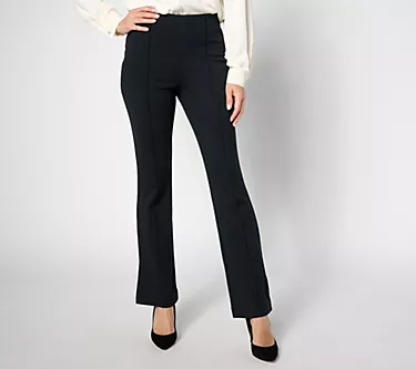 Peace Love World Petite Ponte Split Hem Pants