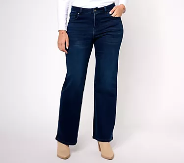 Jingle Belles by Kim Gravel Regular Satin Weave Wide Leg Jean