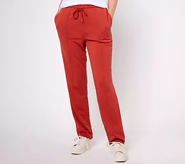 Peace Love World Petite Tapered French Terry Ankle Pant