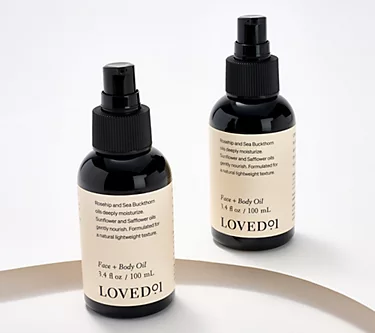 Loved01 Nourishing Face & Body Oil Duo