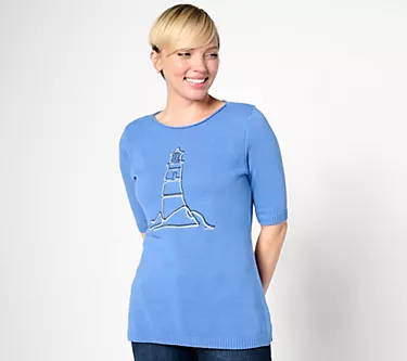 Sport Savvy Elbow Sleeve Crewneck Sweater