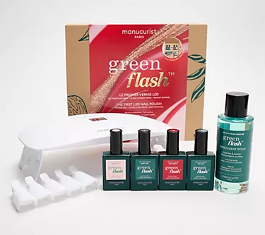 Manucurist Green Flash Gel Polish Set w/ LED Lamp