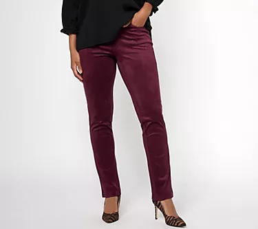 Belle by Kim Gravel Regular Faux Suede Ponte Back Pant 1 160656-belle-by-kim-gravel-regular-faux-suede-ponte-back-pant-1.webp