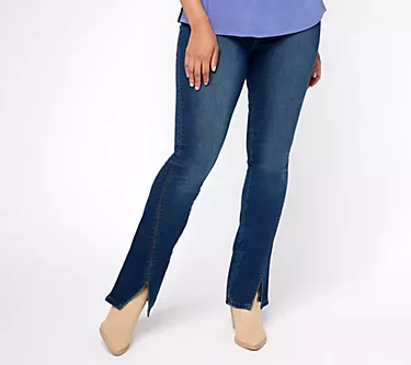 Isaac Mizrahi Live! Regular Indigo Divine Denim Slim Boot Jeans