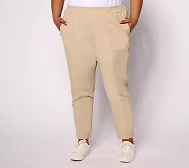 Isaac Mizrahi Live! Tall Clubhouse Stretch Tech Crop Pants