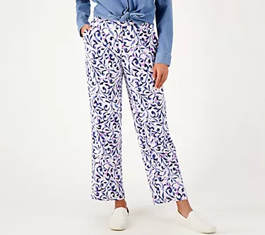 Susan Graver Regular Liquid Knit Straight Leg Pull-On Pants