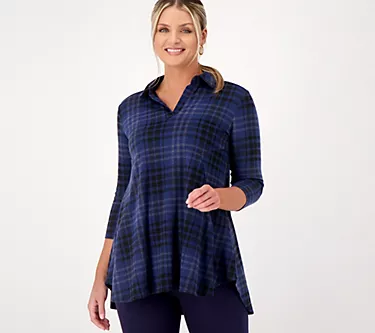 Attitudes by Renee Regular Jacquard Tunic w/ Pockets