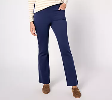 Belle by Kim Gravel Petite Ponte Sailor Boot-Cut Pants