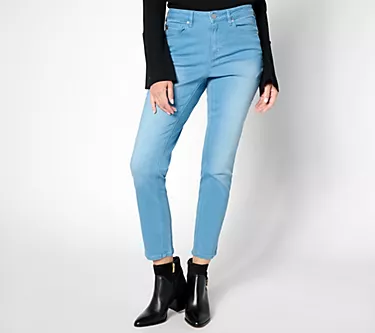 Belle by Kim Gravel Pet TripleLuxe Denim Button Front Jean