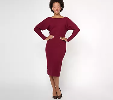 Studio Park x Amy Stran Dolman Sleeve Regular Sweater Dress