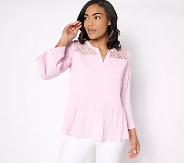 Isaac Mizrahi Live! Woven Crepe Peplum Blouse with Lace Trim 1 168283-isaac-mizrahi-live-woven-crepe-peplum-blouse-with-lace-trim-1.webp