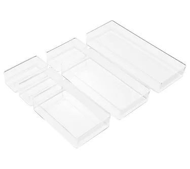 Sorbus Clear Of fice Drawer Org anizer 6-Piece Set
