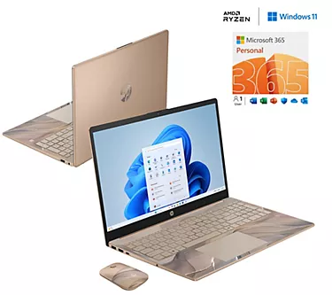 HP 15" Touch Laptop AMD 8GB RAM 256GB SSD W/ Smart Friend and MS365