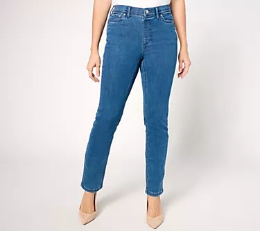 Denim & Co. Signature Regular Indigo Perfect Flex Pull-On Jean