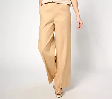 Studio Park x Leah Williams Pet Elevated Linen Wide Leg Trouser