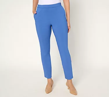 Susan Graver Regular Uptown Stretch Slim-Leg Ankle Pants