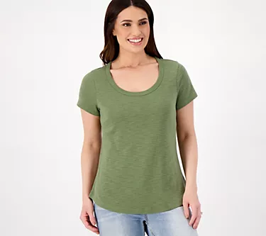 Encore by Idina Menzel Scoop Neck Short Sleeve Tee