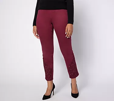 Isaac Mizrahi Live! Tall Color True Denim Jeans w/ Lace
