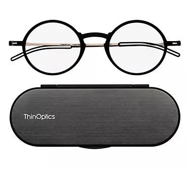 ThinOptics Manhattan Round Readers with MilanoCase