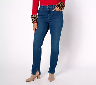 Belle by Kim Gravel Reg Flexibelle Kickity Split Straight Jean