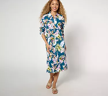 Denim & Co. Beach Regular Gauze Button Front Cover Up